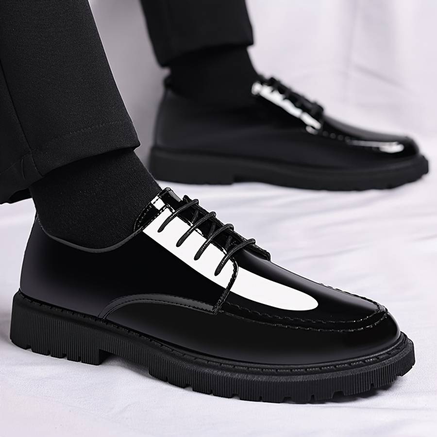Mens Leather Shoes Color Black Sizeuk 8