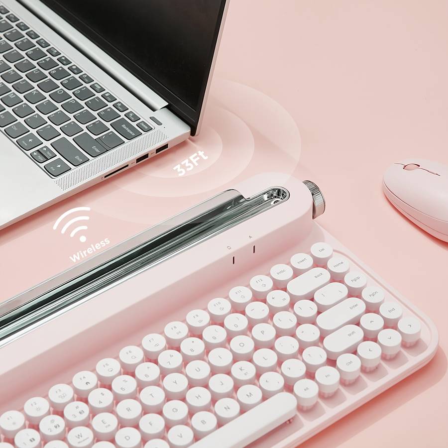 YUNZII B303 Pink Wireless Keyboard