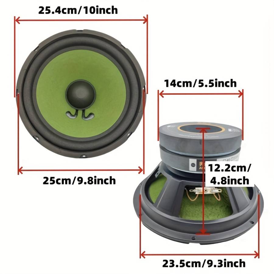Speaker Items 10 Inches   Green High End Paper Cone   140Mm Double Magnetic Steel   200W