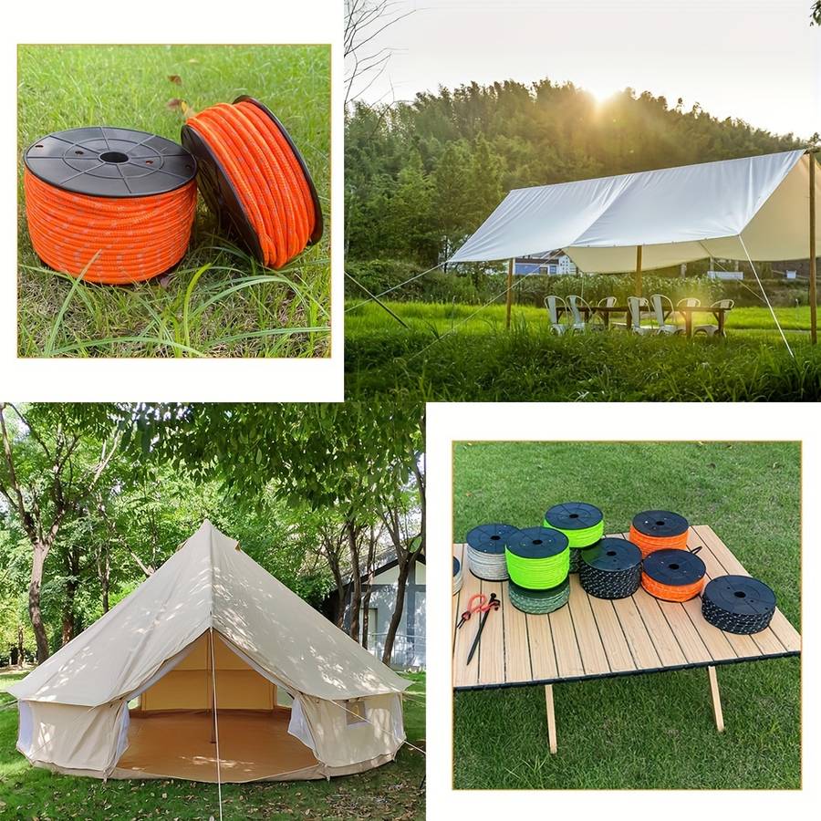 Durable 6mm Nylon Tent Rope 50m Universal Outdoor Survival Gear Pa Material