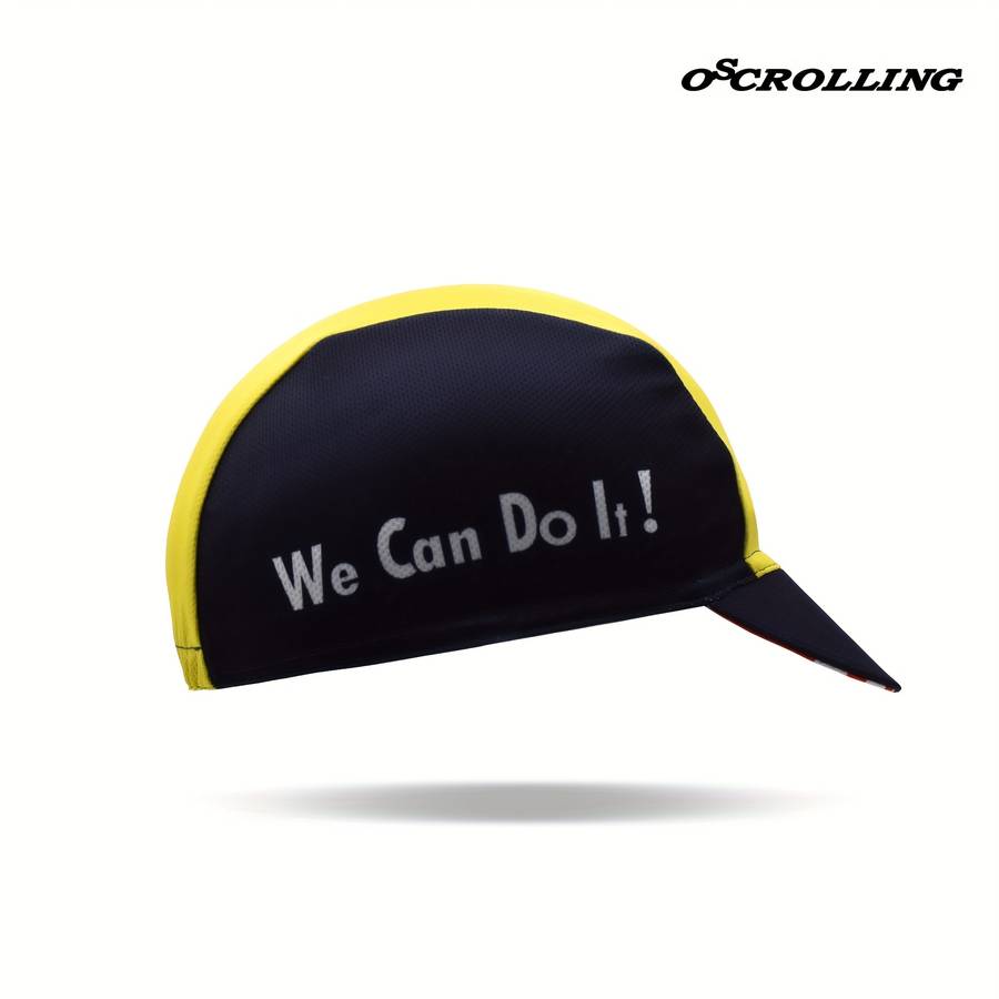 Men'S Yellow Black Cycling Cap Windproof Sun-Protective Soft Shell Outdoor Sports Hat Wit