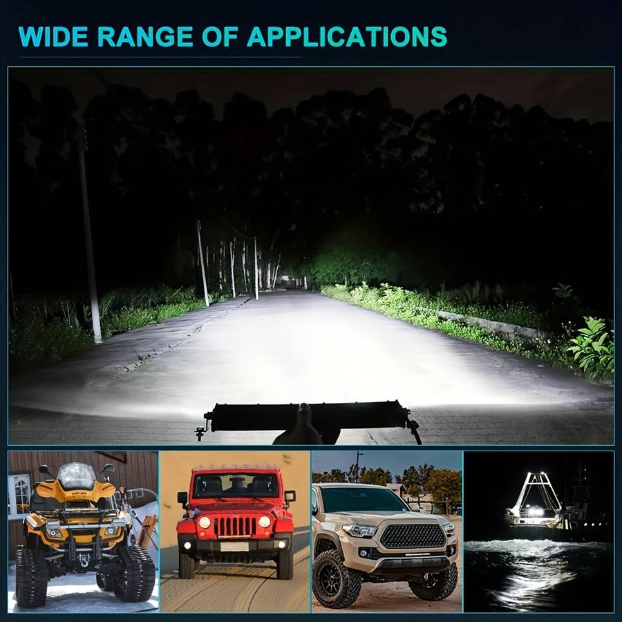 2pcs LED Car Lights White Color Motorcycle Off-road Vehicle Direct Shine + Flash 1