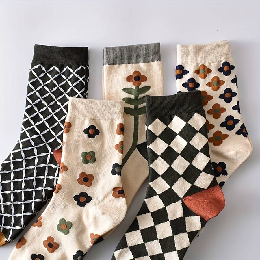 Women S Socks Color Mix Colors5 Pairs Size Onesize