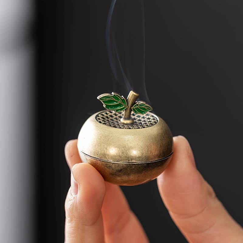 Incense Burner Color  Red Apple   Small Incense Burner  Bronze Color