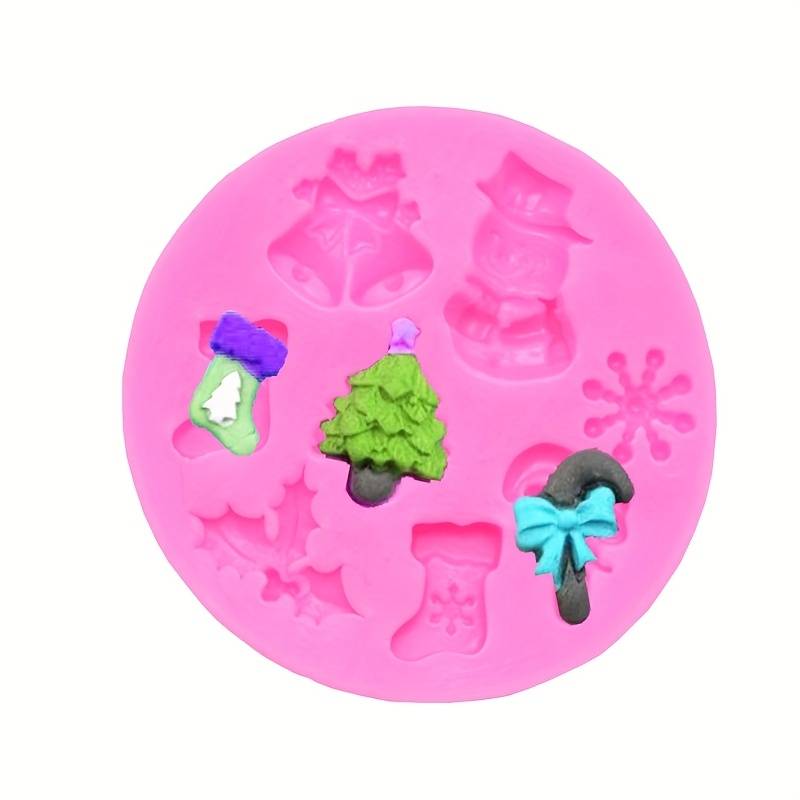 Suitable For Baking Molds Items Pink Christmas Tree Snowman Socks
