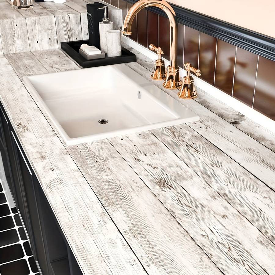 Self Adhesive Floor Stickers 100.08Cm*44.96Cm Old Wood Grain
