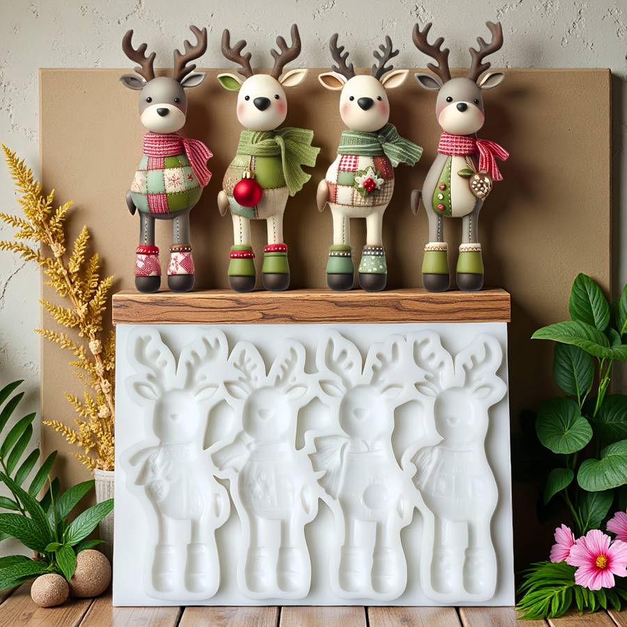 Suitable For Baking Molds Style Six Headed Deer