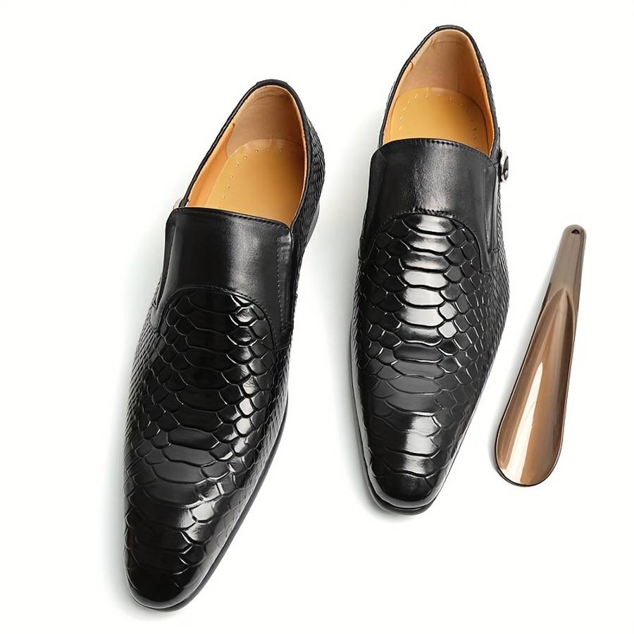 Mens Leather Shoes Color Black Sizeuk 7
