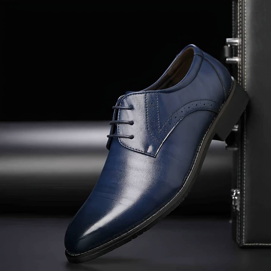 Mens Leather Shoes Color Blue Sizeuk 8