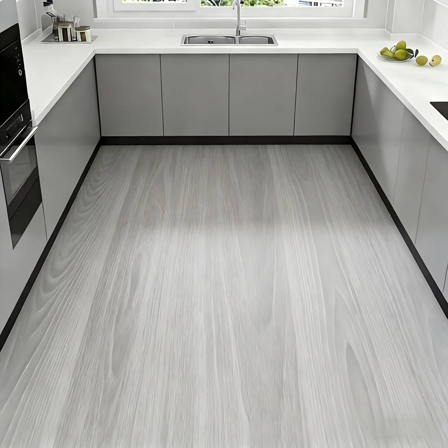 Self Adhesive Floor Stickers Gray White 40.01Cm*9.0Meter