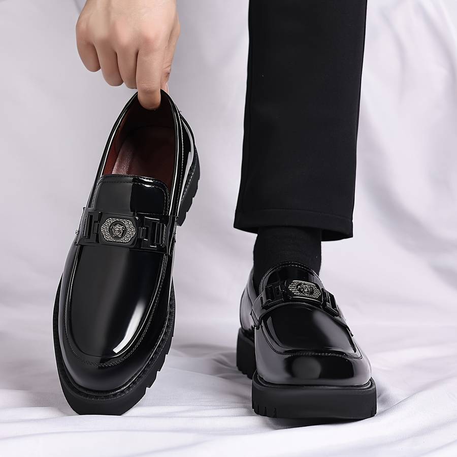 Mens Leather Shoes Color Black Sizeuk 9