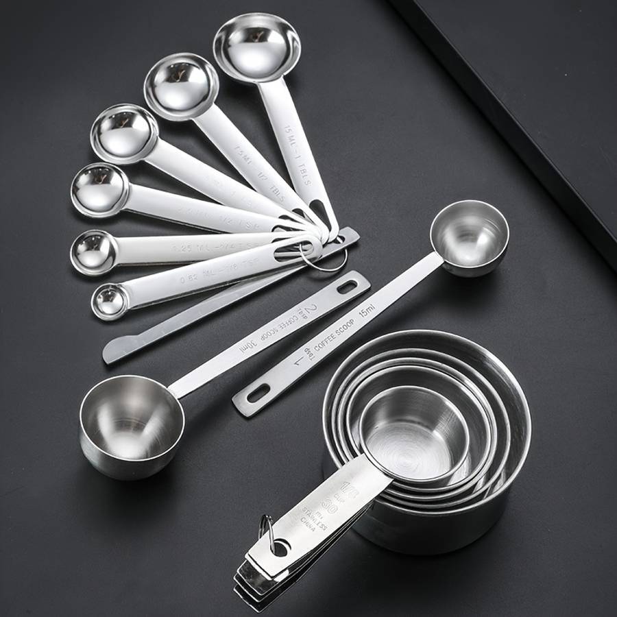 Measuring Cup Color 4Piece Set Of Measuring Spoons With Round Handles