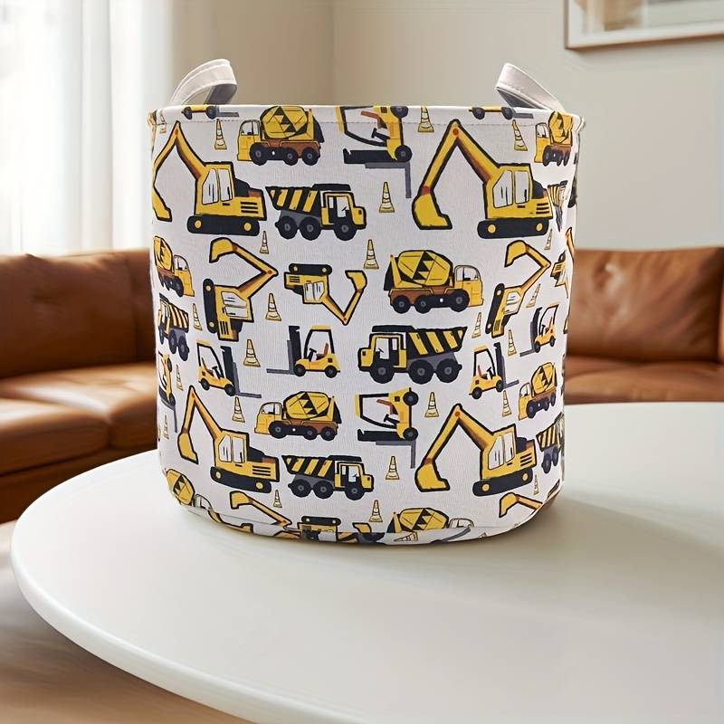 Storage And Organizationcolor Embroidered Excavator Letter Oval Bucket