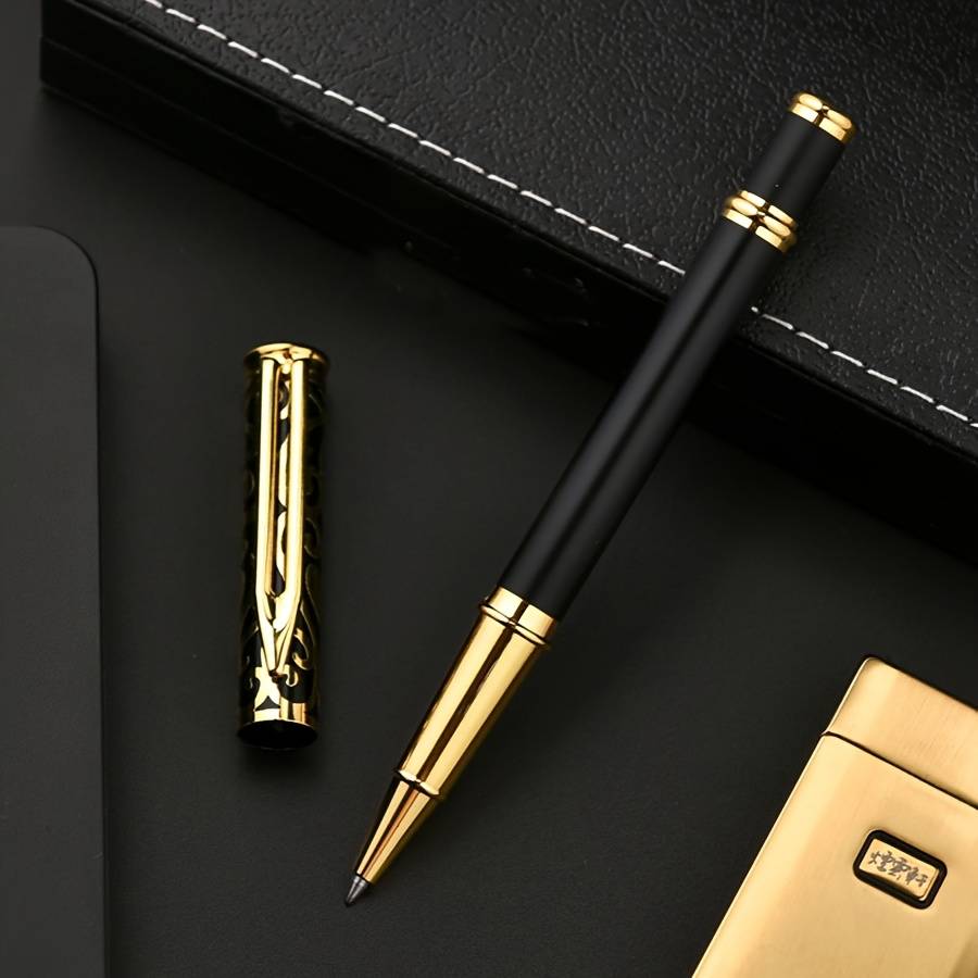 Pen color Golden Items1pc Pen+ 6pcs Blue Refills