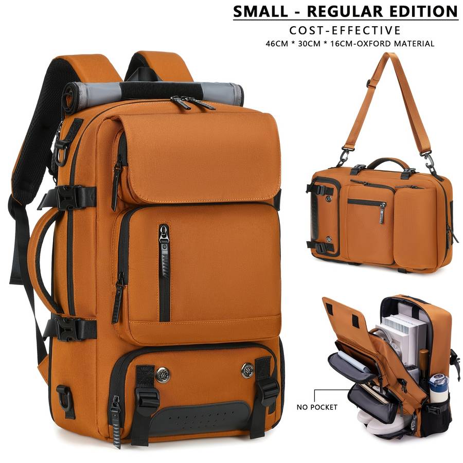 Men S Backpack Small Orange Red