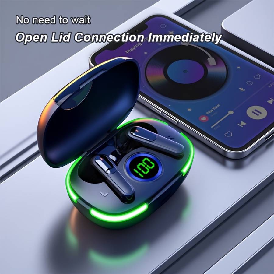 Rechargeable Wireless Earbuds Headphones Headset