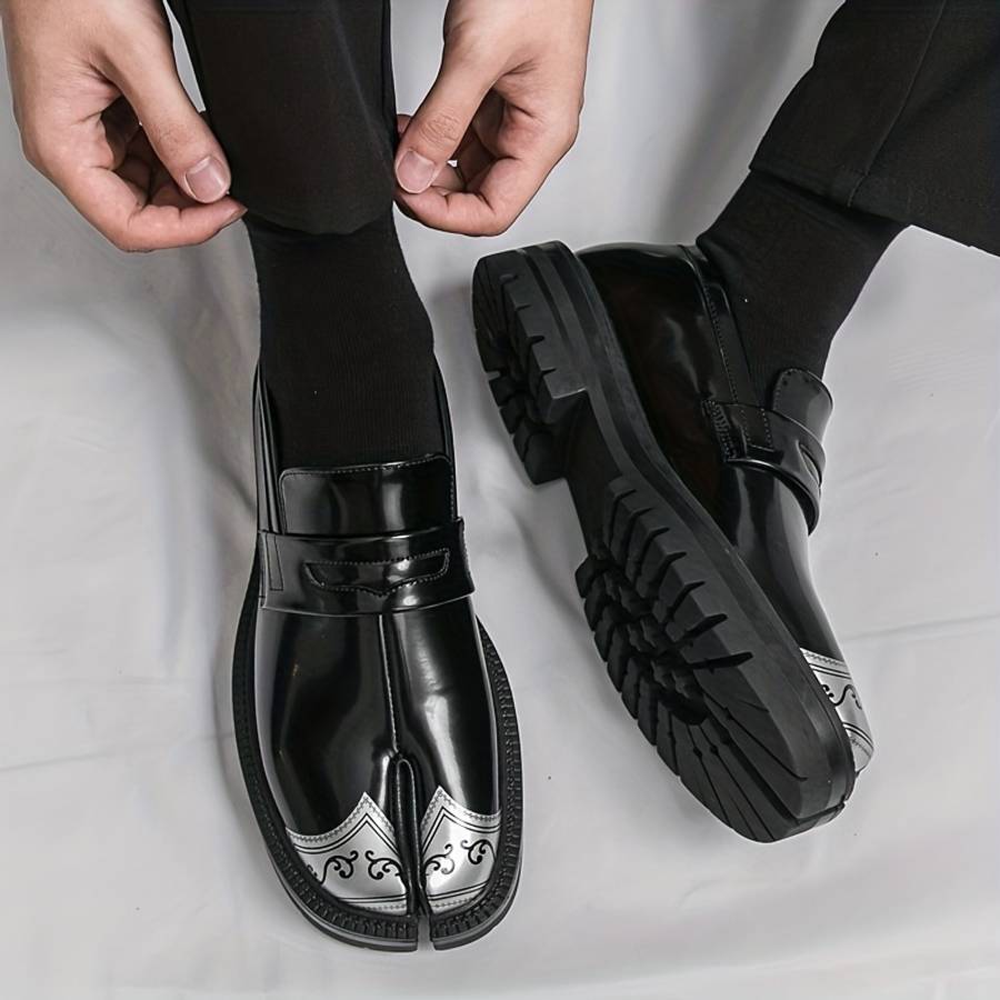 Mens Leather Shoes Color Black Sizeuk 5.5