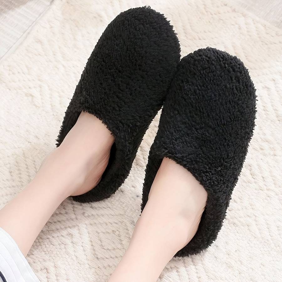 Cotton Slippers Color Black Light Board Sizeuk 6.5-7
