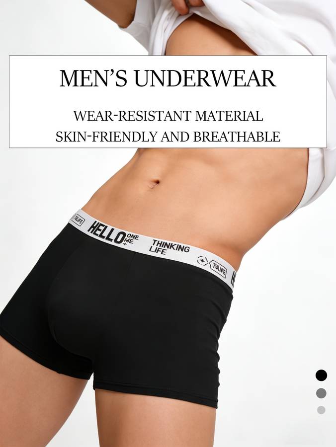 Mens Underwear Color 3Pcs Mixed Color A Sizes