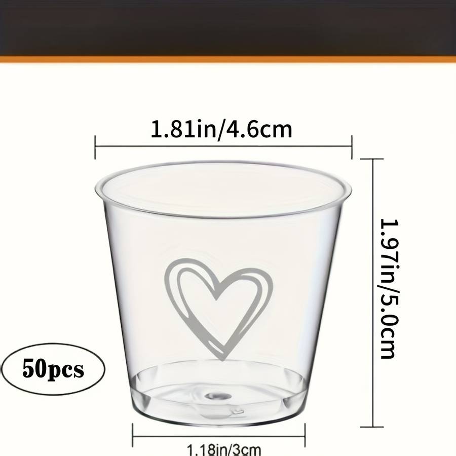 Water Cup Style 50Ml Heart Shaped Cup