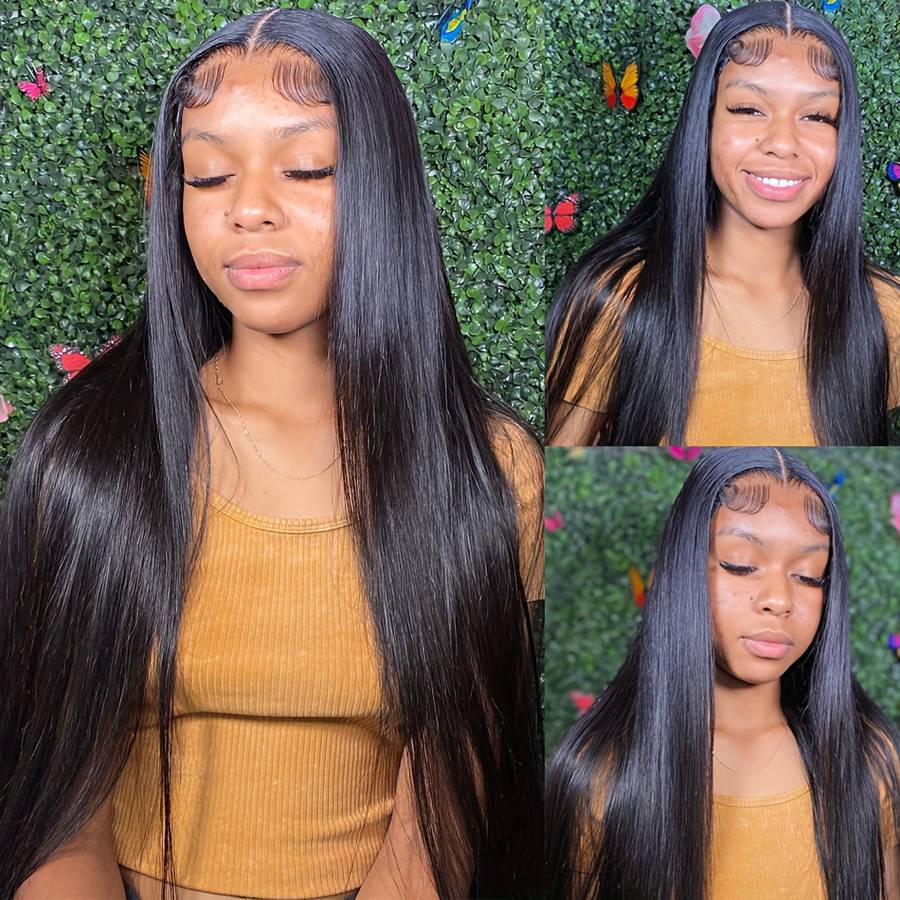 Natural Black Womens Wigs Hair Length 40.64Cm