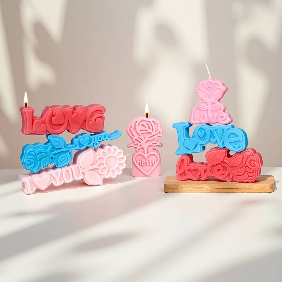Suitable For Baking Molds Color Pink Style Hello Rose Heart