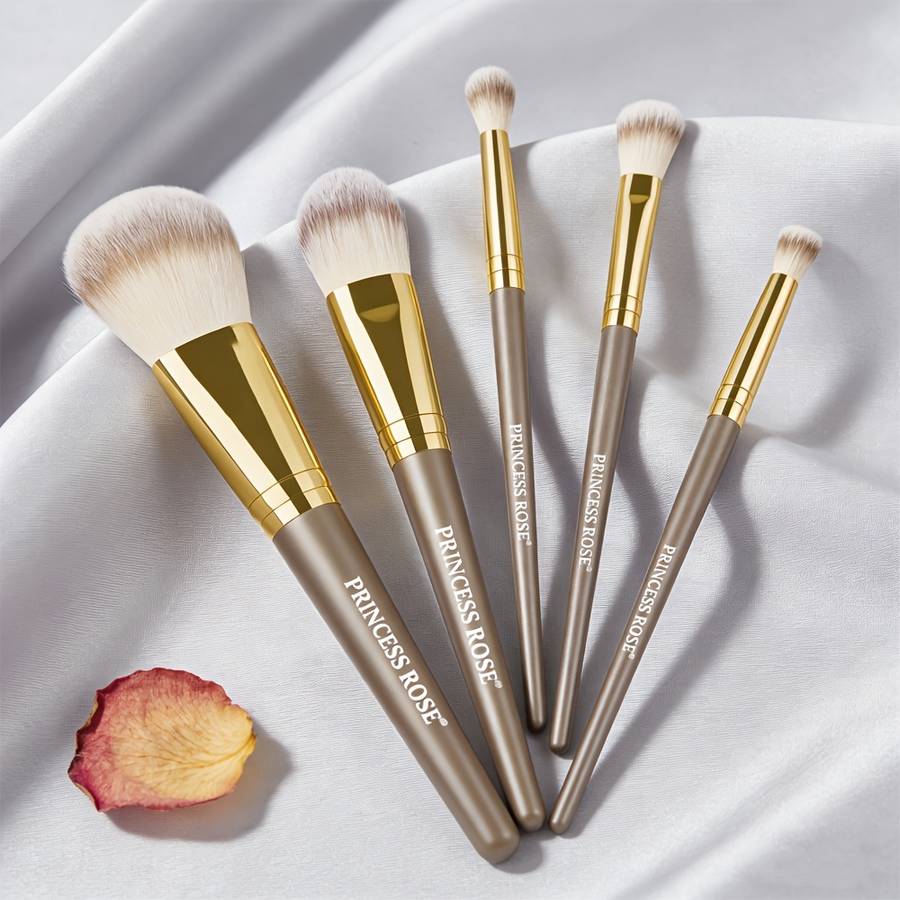 Makeup Brush Set Color Golden Quantity18Pcs