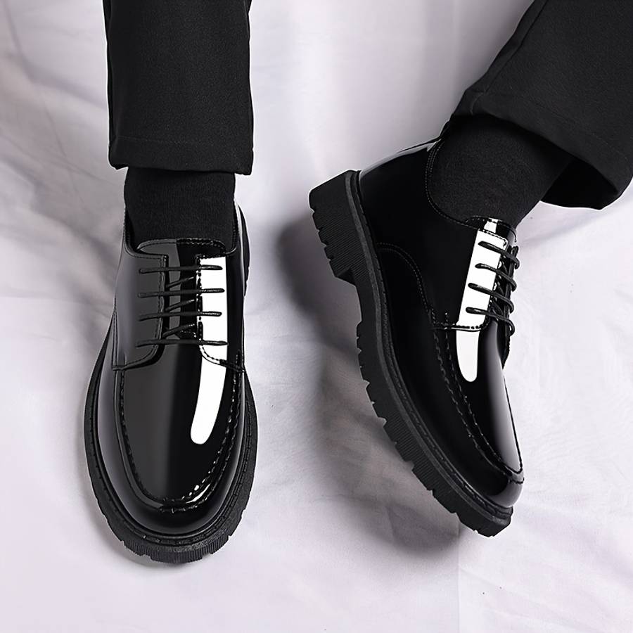 Mens Leather Shoes Color Black Sizeuk 8