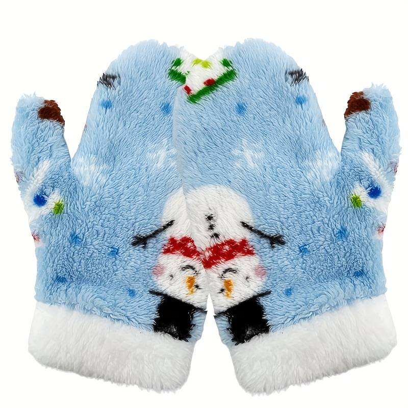 Winter Gloves Color L Green Leopard Print Gloves
