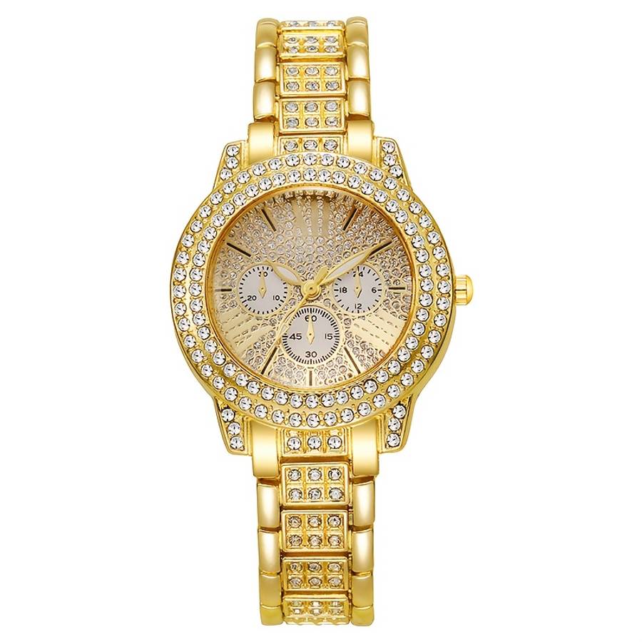 Classic Women Quartz Watch Simple Jewelry 1864 Silvery Set 6 Piece Womens