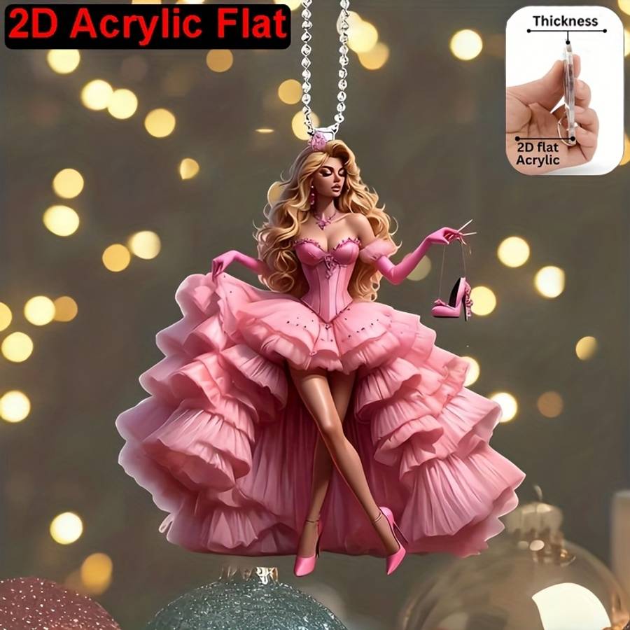 Tale Hanging Ruffled With Figure Princess Flat Female Mirror Ornament Elegant