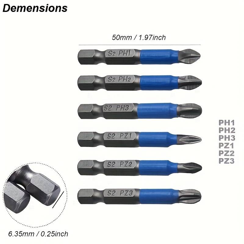 Screwdriver Bit Tool Set Items 6Pcs 50Mm