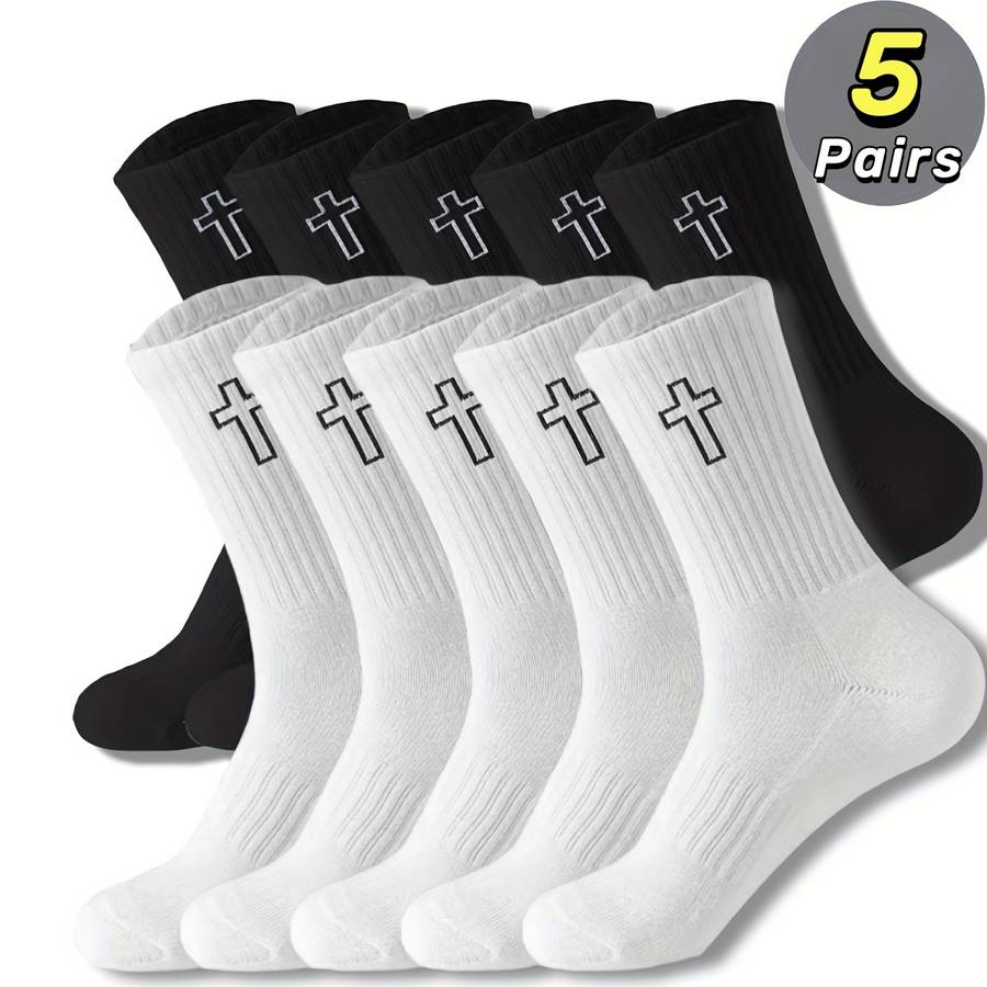 5 Pairs Of Mixed One Size High Elastic Socks