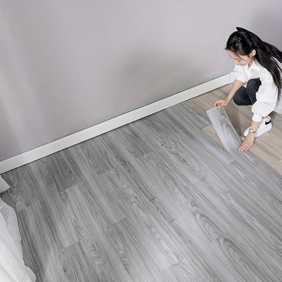 Self Adhesive Floor Stickers Gray 30Pcs