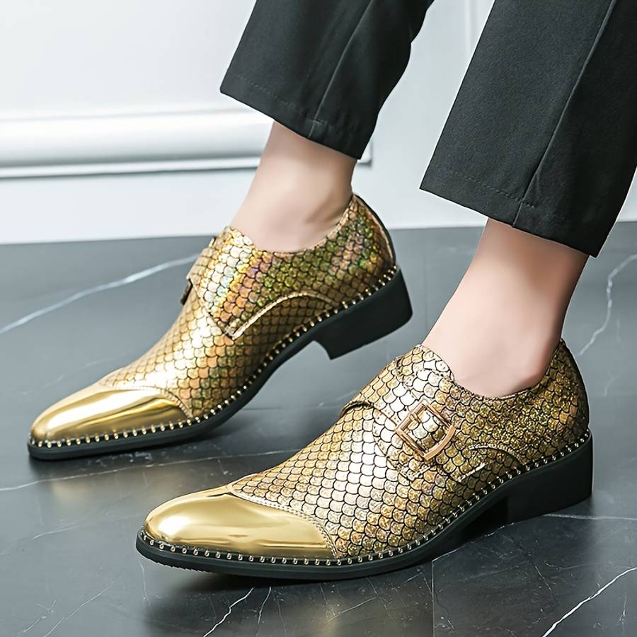 Mens Leather Shoes Color Silvery Sizeuk 5.5