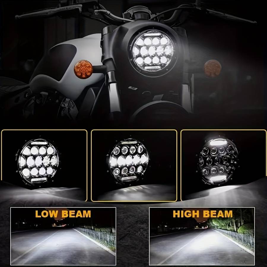 17.78Cm Round Spot Led Light High Lowbeam Drl Led Work Driving Lamp Fog Lamp Fort