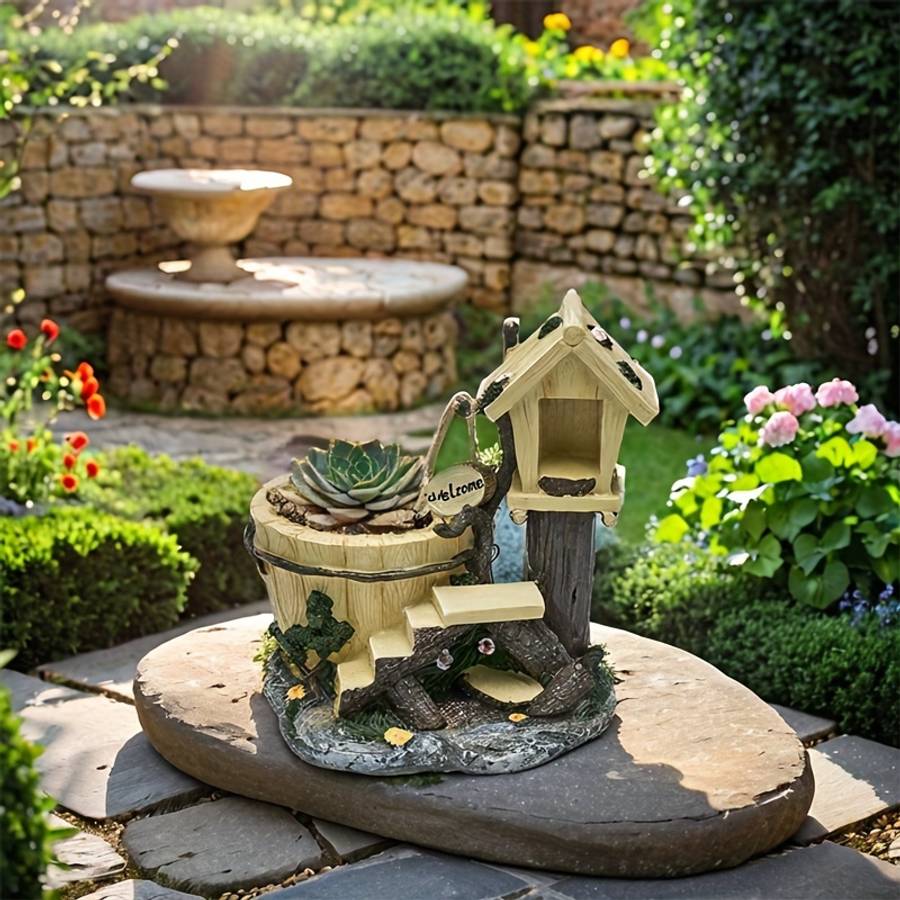 Flower Cabin Courtyard Indoor Power Treehouse No Animals Needed Rustic Garden