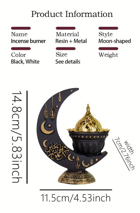 Incense Burner Model  Black Moon Incense Burner