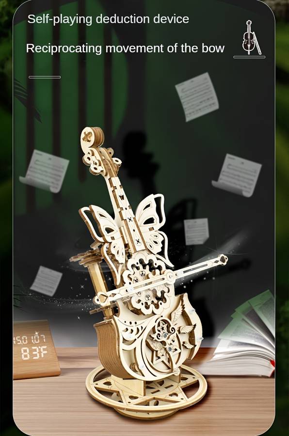 3D Puzzle Musical Instrument Model Style  Butterfly Dream  Cello