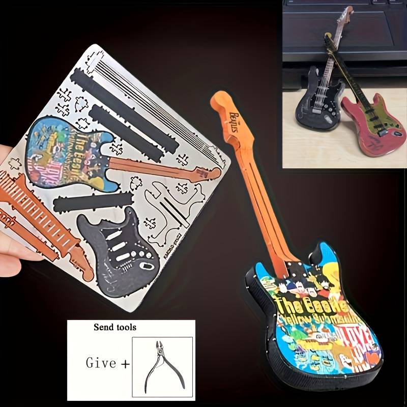 3D Puzzle Musical Instrument Model Color Drum Kit