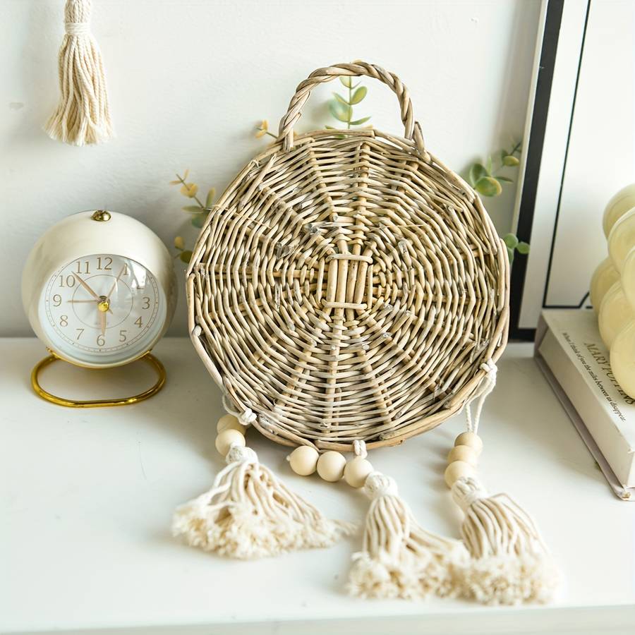 Flowerpot Color Tassel Basket