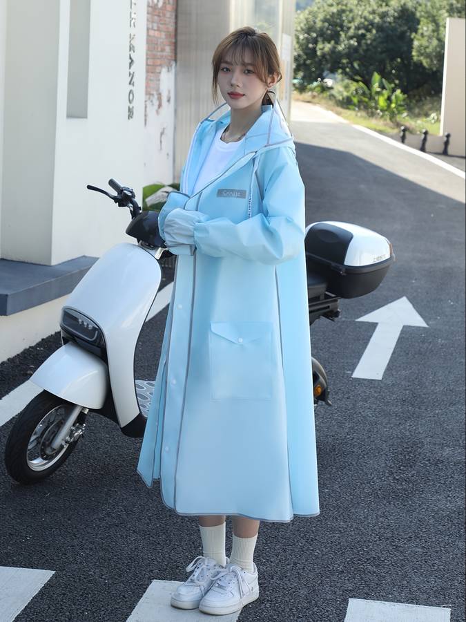 Raincoat Sky Blue Size Asian L