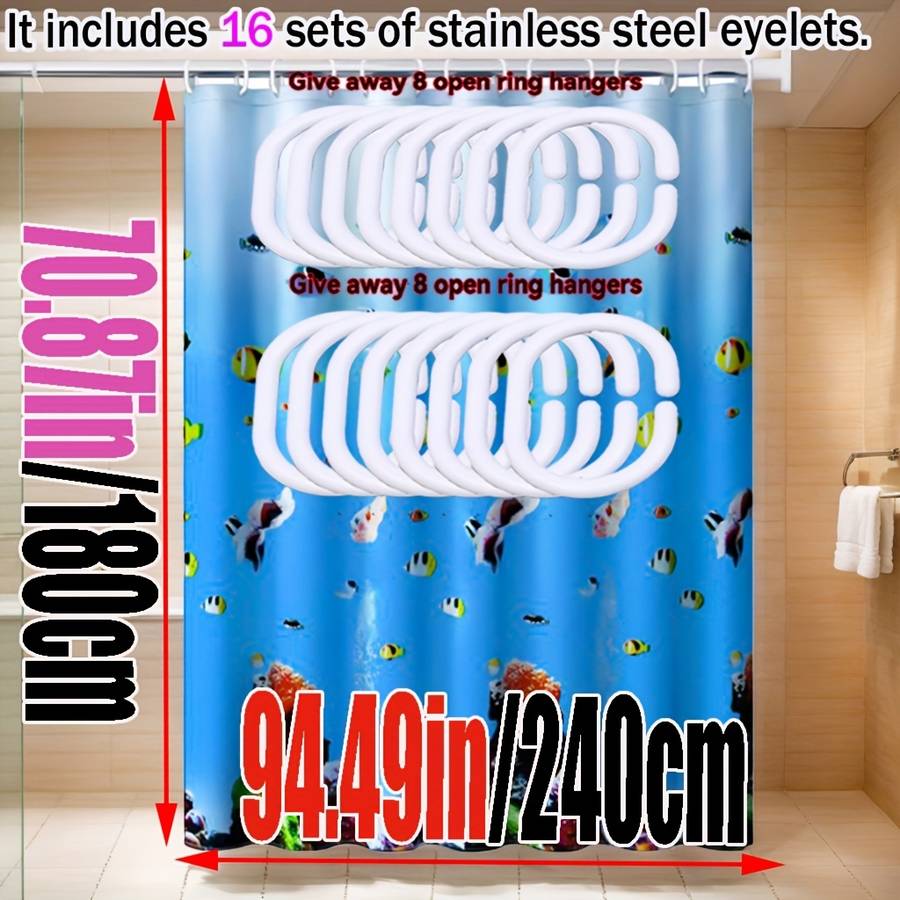 Waterproof Shower Curtain Size 180*200Cm70.87*78.74In