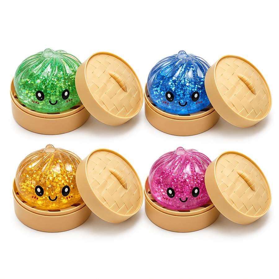 Squeezable Toys Color Random Color Quantity 3 Piece Set 1 Bread 1 Lid 1 Base