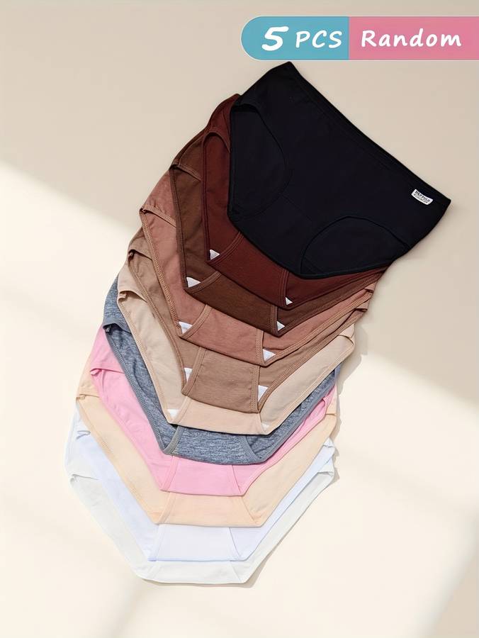 Womens Underwear Color 5Pcs Random Color Sizes