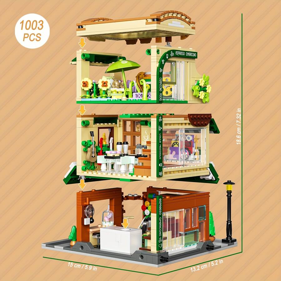 Building Toy Architectural Model Toy Set Style 613031 Floral Breeze Villa  998Pcs