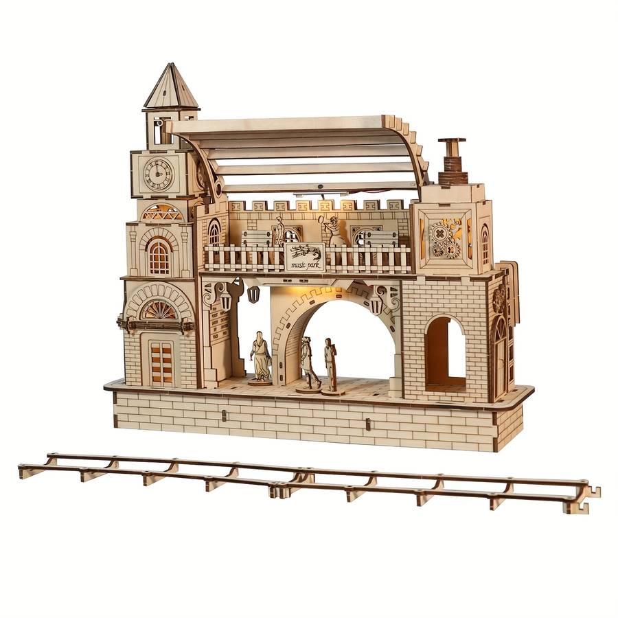 Building Toy Architectural Model Toy Set Style Railway Station