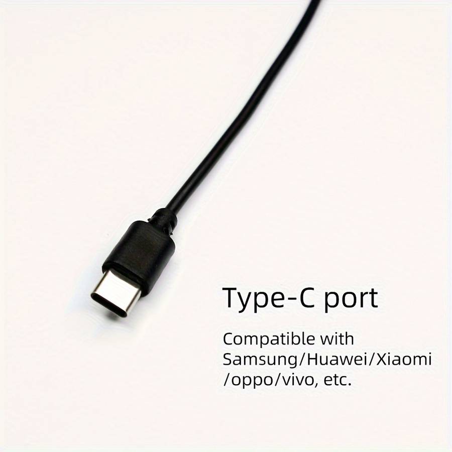 1pc 10-in-1 USB Charging Cable Set PVC Matte Round Cable 21cm USB Male to Female 5-10W Powe