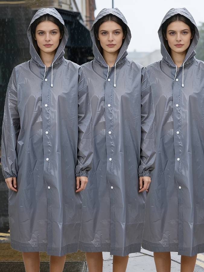 Raincoat Grey Size Asian Onesize