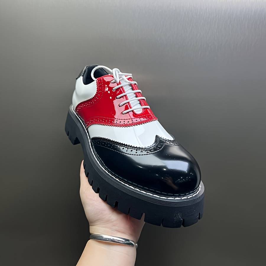 Mens Leather Shoes Color Red Sizeuk 8